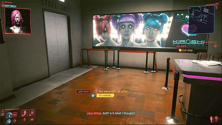 Call Lizzy - Cyberpunk 2077: Violence - walkthrough - Exploration - Cyberpunk 2077 Guide