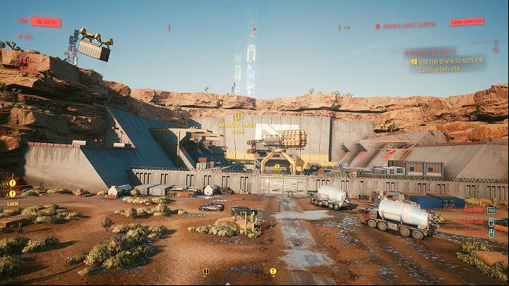 Watch the construction site and listen to the plan summary - Cyberpunk 2077: Forward to Death - walkthrough - Act 3 - Cyberpunk 2077 Guide
