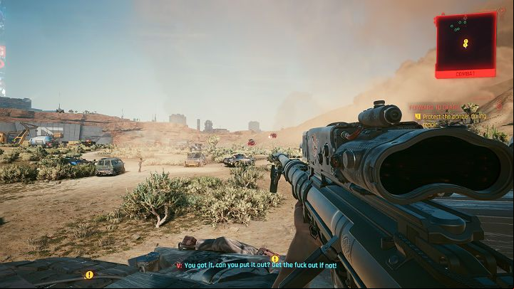 Panam will take care of the repair of the Basilisk, and you have to cover the vehicle during this time - Cyberpunk 2077: Forward to Death - walkthrough - Act 3 - Cyberpunk 2077 Guide