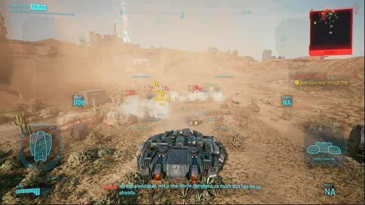 A little further on you'll find yourself facing a large enemy unit - Cyberpunk 2077: Forward to Death - walkthrough - Act 3 - Cyberpunk 2077 Guide