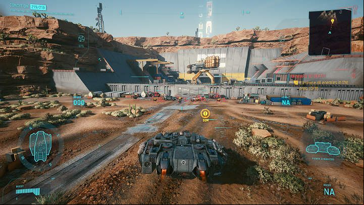 Right in front of the entrance gate, a welcoming committee is waiting for you - Cyberpunk 2077: Forward to Death - walkthrough - Act 3 - Cyberpunk 2077 Guide