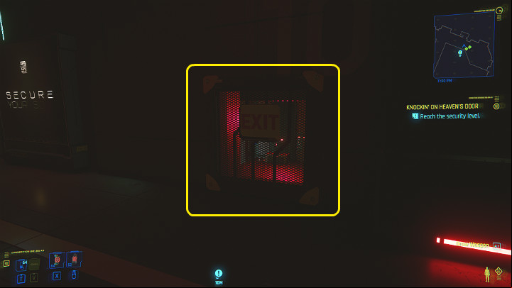 Your goal is a security room located several floors below - Cyberpunk 2077: Knockin on Heavens Door - walkthrough - Act 3 - Cyberpunk 2077 Guide