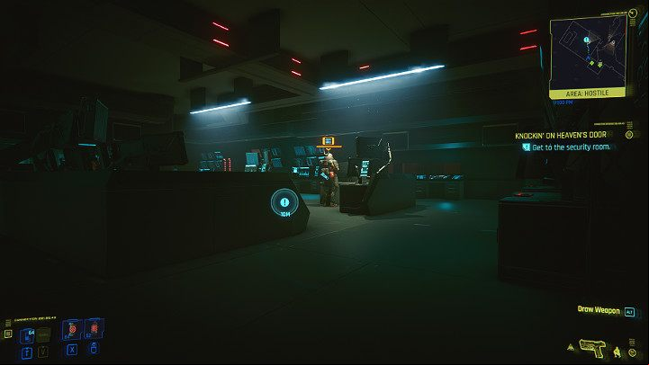 There is only one guard in the security room - Cyberpunk 2077: Knockin on Heavens Door - walkthrough - Act 3 - Cyberpunk 2077 Guide