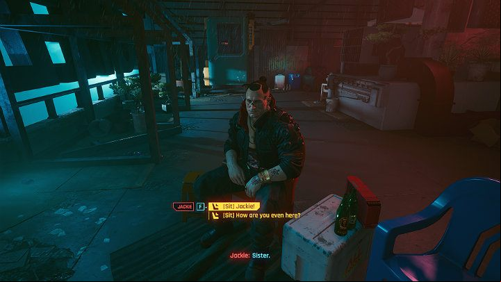 If you sent Jackie's body to Viktor's clinic in The Heist mission, you would witness a slightly different scene - Cyberpunk 2077: Nomad ending - cooperation with Panam and Aldecaldos - Endings - Cyberpunk 2077 Guide