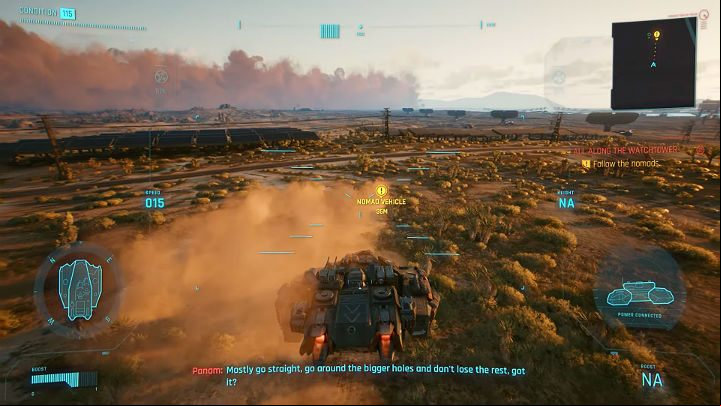 In Camp Aldecaldos, V, Panam, Saul, and Mitch discuss the plan - Cyberpunk 2077: Nomad ending - cooperation with Panam and Aldecaldos - Endings - Cyberpunk 2077 Guide