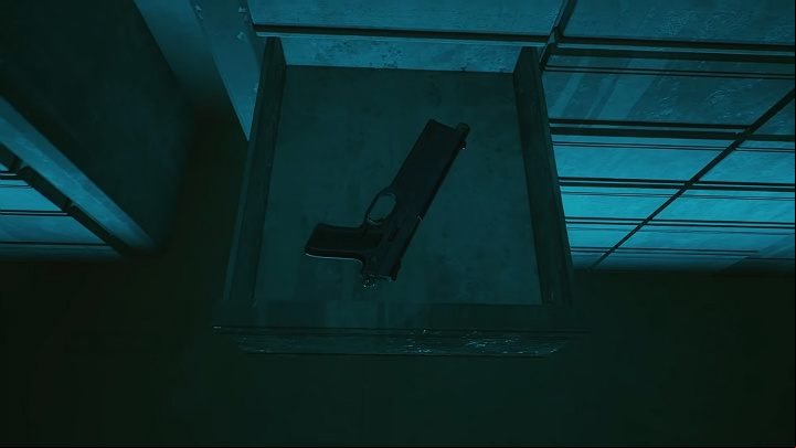 After a while, he turns around, finds Rogue's tombstone, and leaves in it his friend's gun, which she dropped during the fight with Adam Smasher - Cyberpunk 2077: Johnnys ending - collaboration with Rogue - Endings - Cyberpunk 2077 Guide