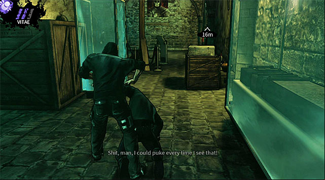 A guard patrolling a side corridor - Harding Museum - catacombs - Chapter 1 - DARK - Game Guide and Walkthrough