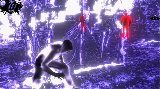 A view of the final guards from the first room - Harding Museum - catacombs - Chapter 1 - DARK - Game Guide and Walkthrough