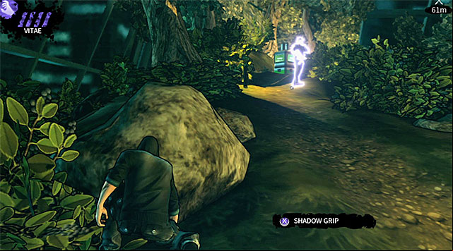 The marker for your current mission objective is very misleading, because you cant access the upper balconies from anywhere in the park - Geoforge - park - Chapter 2 - DARK - Game Guide and Walkthrough