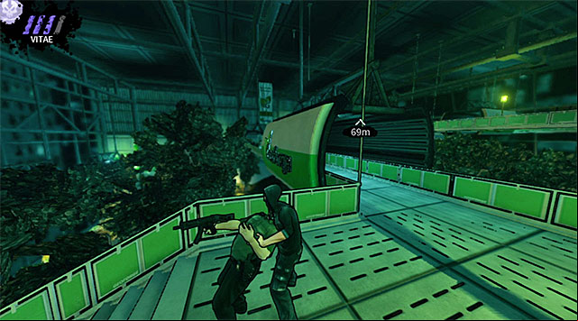 Killing one of the enemies from the upper balconies - Geoforge - park - Chapter 2 - DARK - Game Guide and Walkthrough