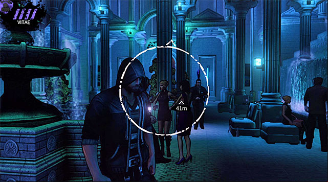 A guard circling the fountain - Atlantis - entrance - Chapter 3 - DARK - Game Guide and Walkthrough