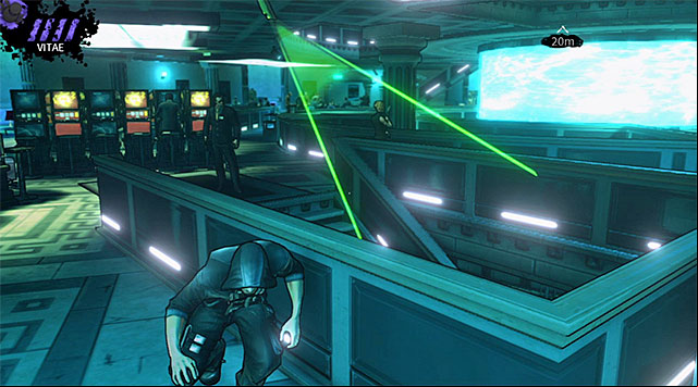 Continue moving counterclockwise and to often rely on Vampire Vision to check current positions of nearby guards and to find out where theyre heading - Atlantis - main area (before releasing the gas) - Chapter 3 - DARK - Game Guide and Walkthrough