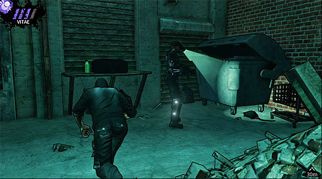 A guard patrolling the area near the truck - The Hole - first courtyard - Chapter 4 - DARK - Game Guide and Walkthrough