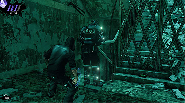 A vampire hunter standing near the staircase - The Hole - second courtyard - Chapter 4 - DARK - Game Guide and Walkthrough