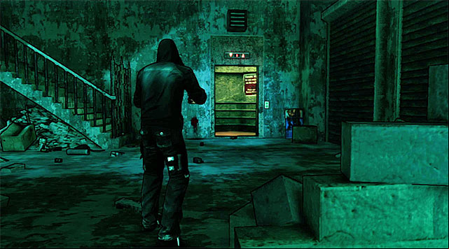 An elevator - The Hole - second courtyard - Chapter 4 - DARK - Game Guide and Walkthrough