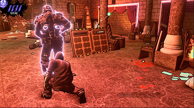 Return to the stairs and wait for the elite hunter to start facing the area where youve started - The Hole - ruined club - Chapter 4 - DARK - Game Guide and Walkthrough