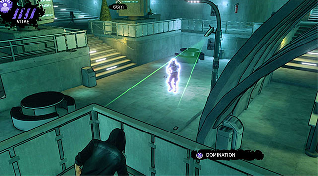 An armored guard and a security camera - Cryogenic - plaza - Chapter 5 - DARK - Game Guide and Walkthrough