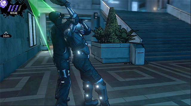 A guard stopping near a security camera - Cryogenic - atrium - Chapter 5 - DARK - Game Guide and Walkthrough