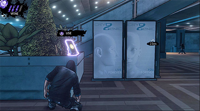 Move closer to the stairs leading to the upper levels of the atrium - Cryogenic - atrium - Chapter 5 - DARK - Game Guide and Walkthrough