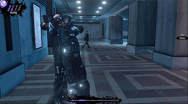 A hunter staying close to an UV generator - Cryogenic - atrium - Chapter 5 - DARK - Game Guide and Walkthrough