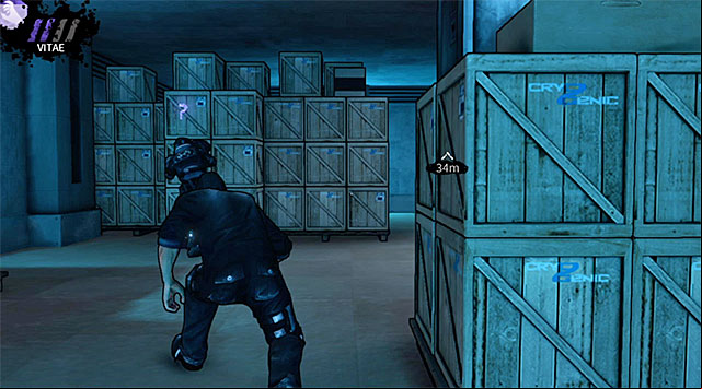 Eliminating a distracted second armored hunter - Cryogenic - warehouse - Chapter 5 - DARK - Game Guide and Walkthrough