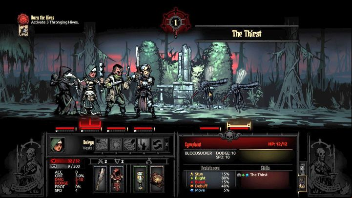 The attack that can inflict the curse. - Darkest Dungeon The Crimson Court: The Crimson Curse - Game mechanics - Darkest Dungeon Game Guide & Walkthrough