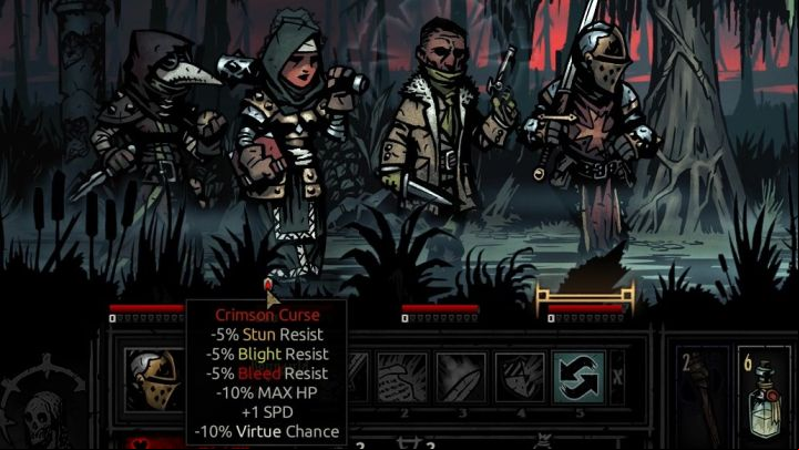 The basic stage of the curse. - Darkest Dungeon The Crimson Court: The Crimson Curse - Game mechanics - Darkest Dungeon Game Guide & Walkthrough