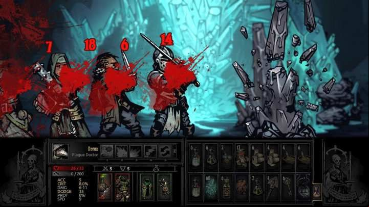 Many of the enemies encountered here can deal damage to your entire party. - Darkest Dungeon The Color of Madness: Starting Tips - Tips - Darkest Dungeon Game Guide & Walkthrough