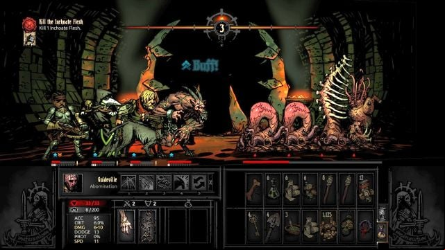 Stacking damage over time, on the enemies (Bleed, Blight) is the best tactic - Darkest Dungeon: How to beat Flesh? - Bosses - Darkest Dungeon Game Guide & Walkthrough