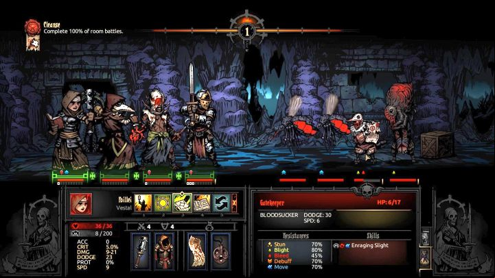 Gatekeeper - the enemy that you can collect invitations from. - Darkest Dungeon The Crimson Court: How to acces The Courtyard Area? - The Courtyard Area - Darkest Dungeon Game Guide & Walkthrough