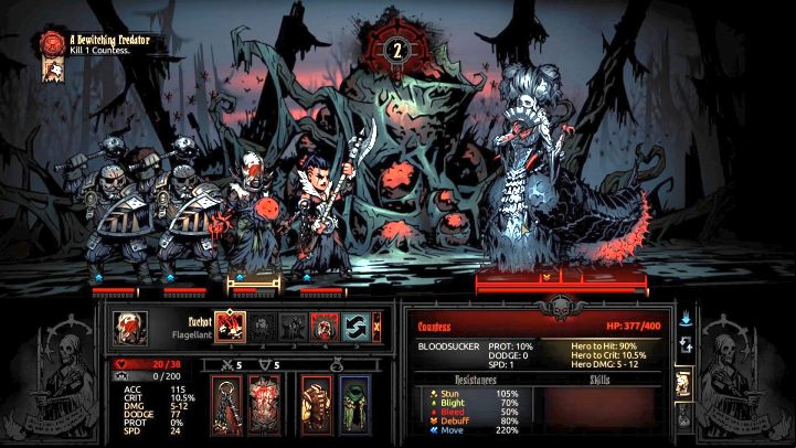The the third and final main boss of the DLC - the Countess - Darkest Dungeon The Crimson Court: How to beat The Countess? - Bosses - Darkest Dungeon Game Guide & Walkthrough