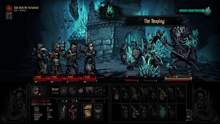 The Reaping is the most dangerous attack - it deals damage to the entire party. - Darkest Dungeon The Color of Madness: How to beat The Miller? - Bosses - Darkest Dungeon Game Guide & Walkthrough