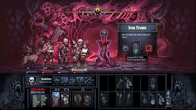 to throw the quest item into the altar to activate it! - Darkest Dungeon: Lighting the Way - Walkthrough - Darkest Dungeon location - Darkest Dungeon Game Guide & Walkthrough