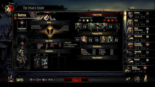 Some Effects may decrease the heros stats - Darkest Dungeon: Status Effects - Game mechanics - Darkest Dungeon Game Guide & Walkthrough