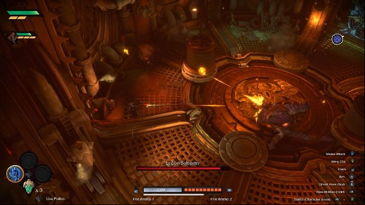Strife is great for attacking opponents from a long distance or for finishing enemies off - How to change characters in Darksiders Genesis? - FAQ - Darksiders Genesis Guide