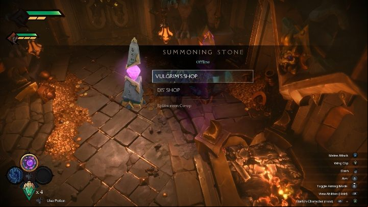 Summoning Stones also allow you to play in the split-screen co-op mode - Are the shops available only in the Void in Darksiders Genesis? - FAQ - Darksiders Genesis Guide