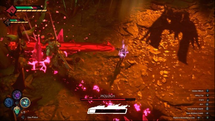 Attack him whenever you have a chance - Moloch - chapter 16 | Boss in Darksiders Genesis - Bosses and mini-bosses - Darksiders Genesis Guide
