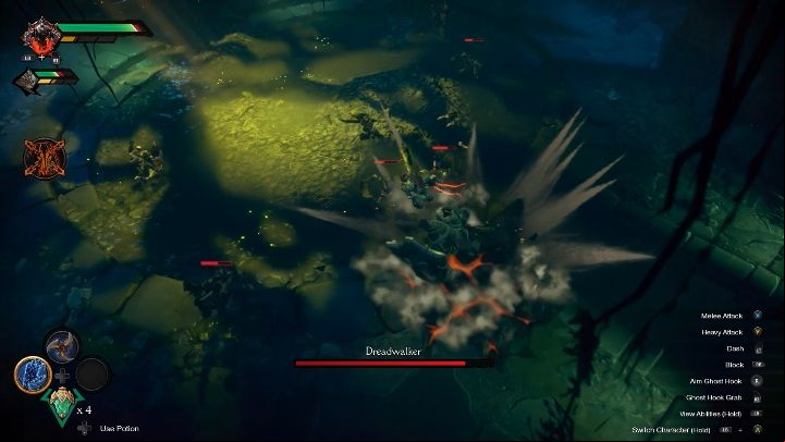 During the battle, the enemy will summon many allies - Dreadwalker map in chapter 7 of Darksiders Genesis - The map and the game world - Darksiders Genesis Guide