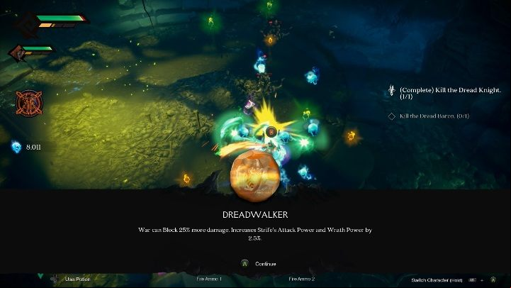 Kill the boss to continue - Dreadwalker map in chapter 7 of Darksiders Genesis - The map and the game world - Darksiders Genesis Guide