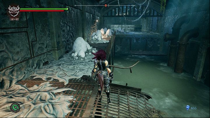Go to the other side of the canals and watch out for eggs - Nether | Darksiders 3 Walkthrough - Walkthrough - Darksiders 3 Guide