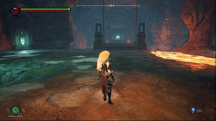 After defeating your opponent, continue on until you reach the drawbridge - Hollows | Darksiders 3 Walkthrough - Walkthrough - Darksiders 3 Guide