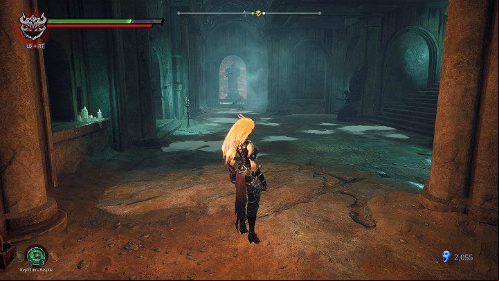 In the next chamber you will notice the gate on the right and the barred age on the left - Hollows | Darksiders 3 Walkthrough - Walkthrough - Darksiders 3 Guide
