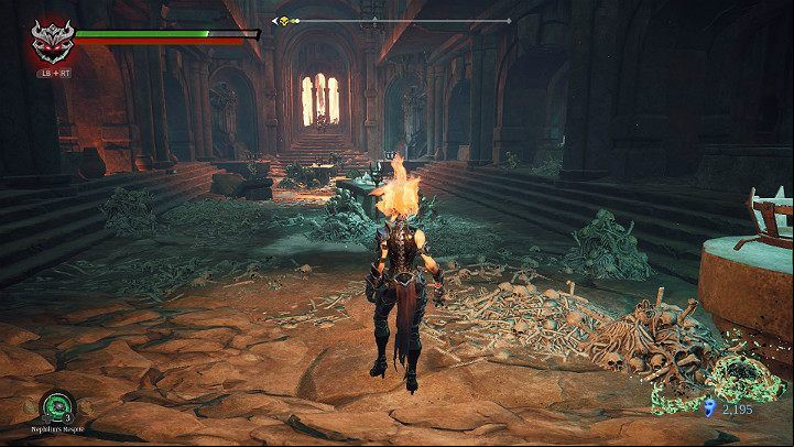 A narrow tunnel will lead you to a spacious Room with several enemies - Hollows | Darksiders 3 Walkthrough - Walkthrough - Darksiders 3 Guide