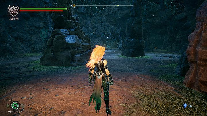 Do you your opponents throwing bombs at you as you tried to jump between rock shelves - Avarice Boss | Darksiders 3 Walkthrough - Walkthrough - Darksiders 3 Guide