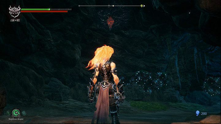 When you reach the central point of the cave, look upwards - Nether part 2 | Darksiders 3 Walkthrough - Walkthrough - Darksiders 3 Guide