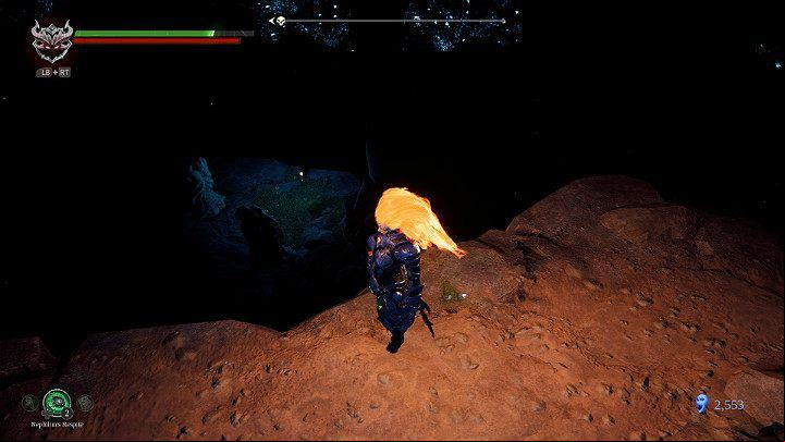Jump down and gather a Lurcher Cluster - Nether part 2 | Darksiders 3 Walkthrough - Walkthrough - Darksiders 3 Guide