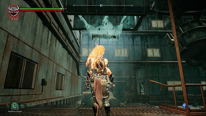 Use Salvation to burn the spiderweb - The drowned district | Darksiders 3 Walkthrough - Walkthrough - Darksiders 3 Guide