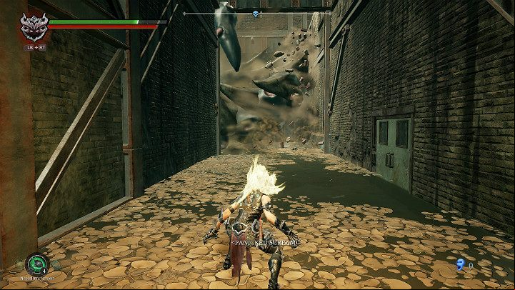 As you walk through the corridor, a large tentacle will break the wall - Mangled freeway | Darksiders 3 Walkthrough - Walkthrough - Darksiders 3 Guide
