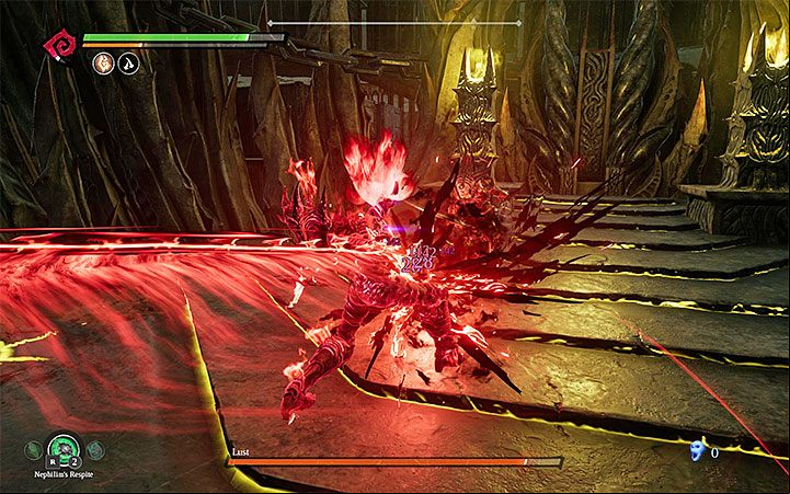 In the first phase of the duel with Desire, focus on avoiding her blows and execute counterattacks - Lust Boss | Darksiders 3 Walkthrough - Walkthrough - Darksiders 3 Guide