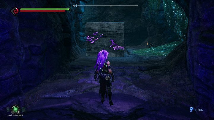Your task now is to move the rock cube into the previous room - Forgotten Lake | Darksiders 3 Walkthrough - Walkthrough - Darksiders 3 Guide